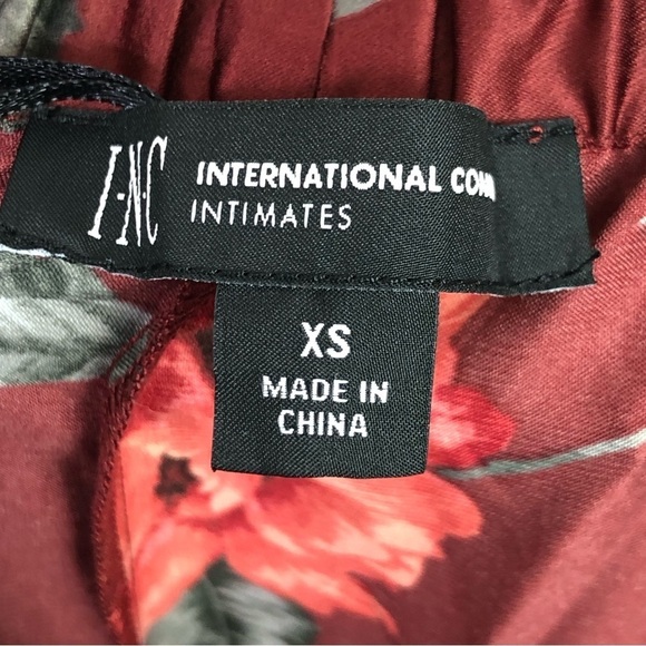 Inc International concepts, intimates, red floral, satin, two piece pajama set - Picture 7 of 16